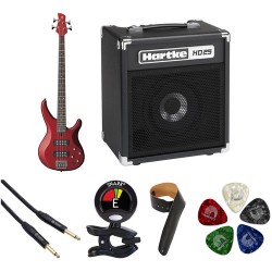 Yamaha TRBX304 Electric Bass Starter Kit (Candy Apple Red)