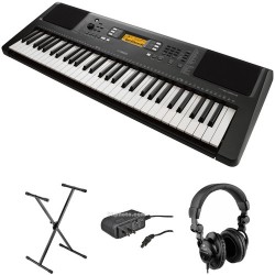 Yamaha PSR-E363 61-Key Portable Keyboard Kit with Stand and Headphones