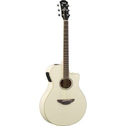 Yamaha APX600 Thin-Line Acoustic/Electric Cutaway Guitar (Vintage White)