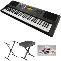 Yamaha PSR-E363 61-Key Portable Keyboard Essential Bundle