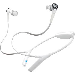 Audio-Technica Consumer ATH-CKS550BT Solid Bass Wireless In-Ear Headphones (White)