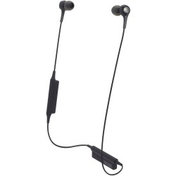 Audio-Technica Consumer ATH-CK200BT Wireless In-Ear Headphones with In-Line Mic (Black)