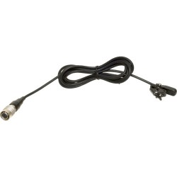 Audio-Technica MT830cW Omnidirectional Lavalier Microphone for Wireless (Black, Hirose 4-Pin Connector)