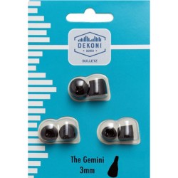 Dekoni Audio | Dekoni Audio The Gemini Memory Foam Earphone Tips 3mm, (Black, 3-Pack)