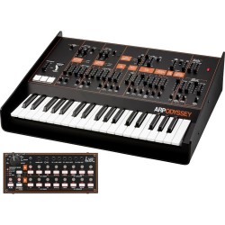 Korg ARP Odyssey FSQ Rev3 Full-Sized Analog Synthesizer with SQ-1 Step Sequencer (Black and Orange)