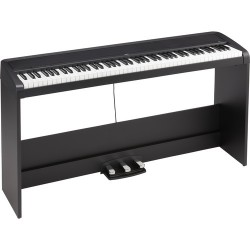 Korg B2SPBK 88-Key Digital Piano with Stand and Three-Pedal System (Black)