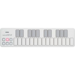 Korg nanoKEY2 Slim-Line USB MIDI Controller (White)