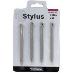 HYPERKIN Tomee Stylus Pen Set for DSi/ DS Lite (4-Pack, Silver)