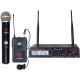 Nady Dual U-2100 HT-LT Dual Receiver UHF Handheld and Lavalier Wireless Microphone System