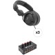 Polsen HPC-A30-MK2 Headphone Kit with 3 Headphones & Headphone Amplifier